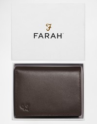Кожаный бумажник Farah Ottam - Коричневый