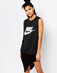 Майка с крупным логотипом-галочкой Nike