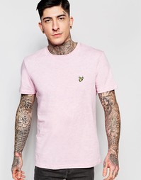 Розовая меланжевая футболка с логотипом в виде орла Lyle &amp; Scott