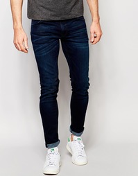 Супероблегающие темно-синие джинсы Nudie Jeans - Navy stitch