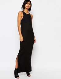 Трикотажное платье макси Vero Moda - Черный