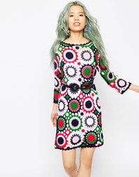Ажурное платье с ремнем ASOS - Мульти