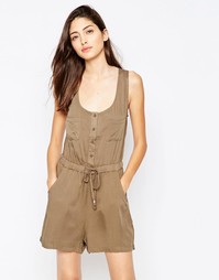 Ромпер в стиле милитари с карманом спереди Brave Soul - Хаки