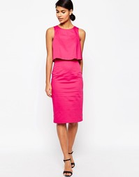 ASOS Structured Double Layer Pencil Dress - Розовый