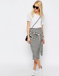 Юбка-карандаш в полоску ASOS - Мульти