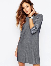 Свободное платье в рубчик ASOS - Темно-синий