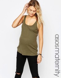 Майка в рубчик ASOS Maternity The Ultimate - Хаки