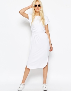 Приталенное платье‑футболка миди ASOS - Белый