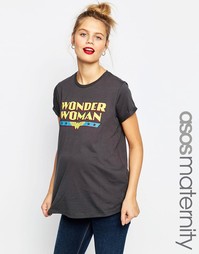 Футболка для беременных ASOS Maternity Wonder Woman - Серый