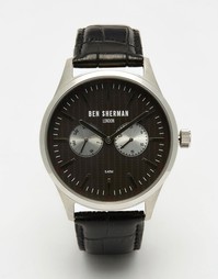 Часы с черным кожаным ремешком Ben Sherman Spitalfields Social