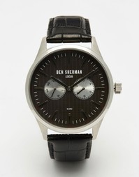Часы с черным кожаным ремешком Ben Sherman Spitalfields Social