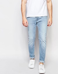 Синие джинсы слим с эффектом поношенности Edwin Jeans ED-80