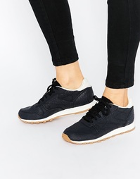 Кожаные кроссовки с черно-белым змеиным рисунком Reebok Classic