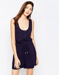 Ромпер в стиле милитари с карманом спереди Brave Soul - Темно-синий