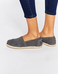 Серые замшевые классические туфли TOMS - Темно-серая замша