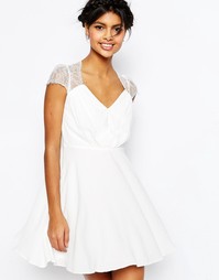 Кружевное платье мини ASOS Kate - Белый