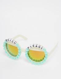 Круглые солнцезащитные очки с зеркальными линзами Rad + Refined Beach