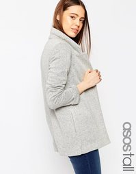 Длинный фактурный пиджак ASOS TALL - Серый