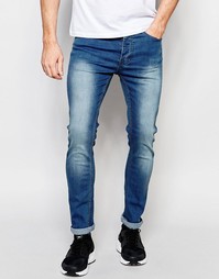 Синие джинсы скинни Threadbare - Синий