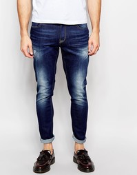 Джинсы скинни цвета индиго Hoxton Denim - Темно-синий