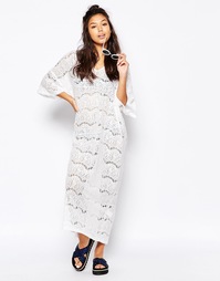 Кружевное платье-туника Monki - Белый