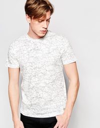 Футболка с круглым вырезом и принтом карты Jack &amp; Jones - Серый