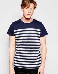 Футболка с полосками и круглым вырезом Jack &amp; Jones - Темно-синий