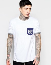 Футболка с принтом 88 на кармане Brave Soul - Белый
