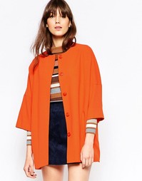 Оранжевое пальто-кимоно Helene Berman - Оранжевый