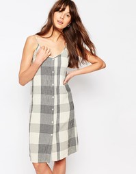 Клетчатый сарафан на пуговицах ASOS - Мульти