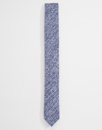 Трикотажный узкий галстук синего цвета ASOS - Синий