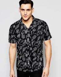 Рубашка с воротником с широко расставленными углами Bellfield - Черный
