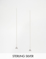 Серебряные серьги-треугольники ASOS - Серебряный