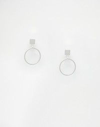 Серьги с подвесками-кольцами ASOS - Серебряный