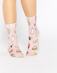 Носки с фаст фудом Monki - Fast food
