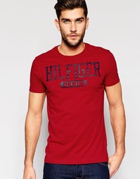 Футболка с логотипом Hilfiger Denim - Красный