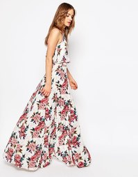 Комбинируемая юбка макси с запахом и цветочным принтом ASOS - Мульти