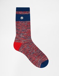 Меланжевые носки Hollister - Красный