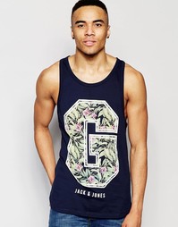 Майка с принтом Jack &amp; Jones - Navy blazer