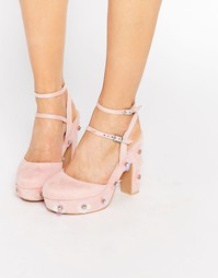 Туфли с цветочной отделкой Daisy Street - Розовый
