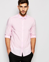 Розовая рубашка классического кроя с длинными рукавами ASOS - Розовый