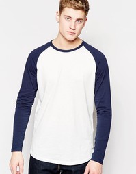 Лонгслив с контрастными рукавами реглан Jack &amp; Jones