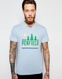 Голубая футболка с принтом Penfield - Sky