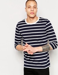 Полосатый топ с рукавами 3/4 ASOS