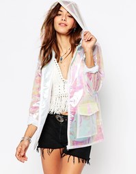 Плащ с голографическим принтом Missguided - Белый