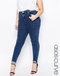 Джинсы скинни ASOS CURVE Ridley - Синий выбеленный