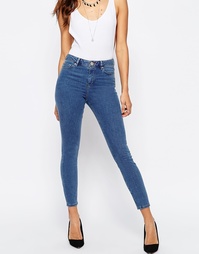 Выбеленные джинсы скинни с завышенной талией ASOS RIDLEY