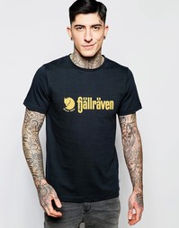 Футболка с логотипом в стиле ретро Fjallraven - Темно-синий