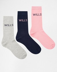 Комплект из 3 пар носков Jack Wills Alandale - Мульти
