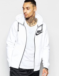 Белый худи на молнии Nike AW77 727387-100 - Белый